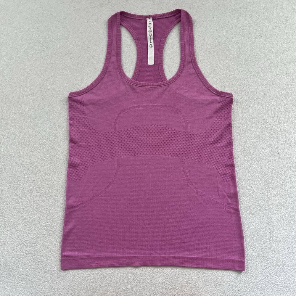 Lululemon Magenta Glow Pink Purple Swiftly Tech Racerback Hip Length Tank Top 10